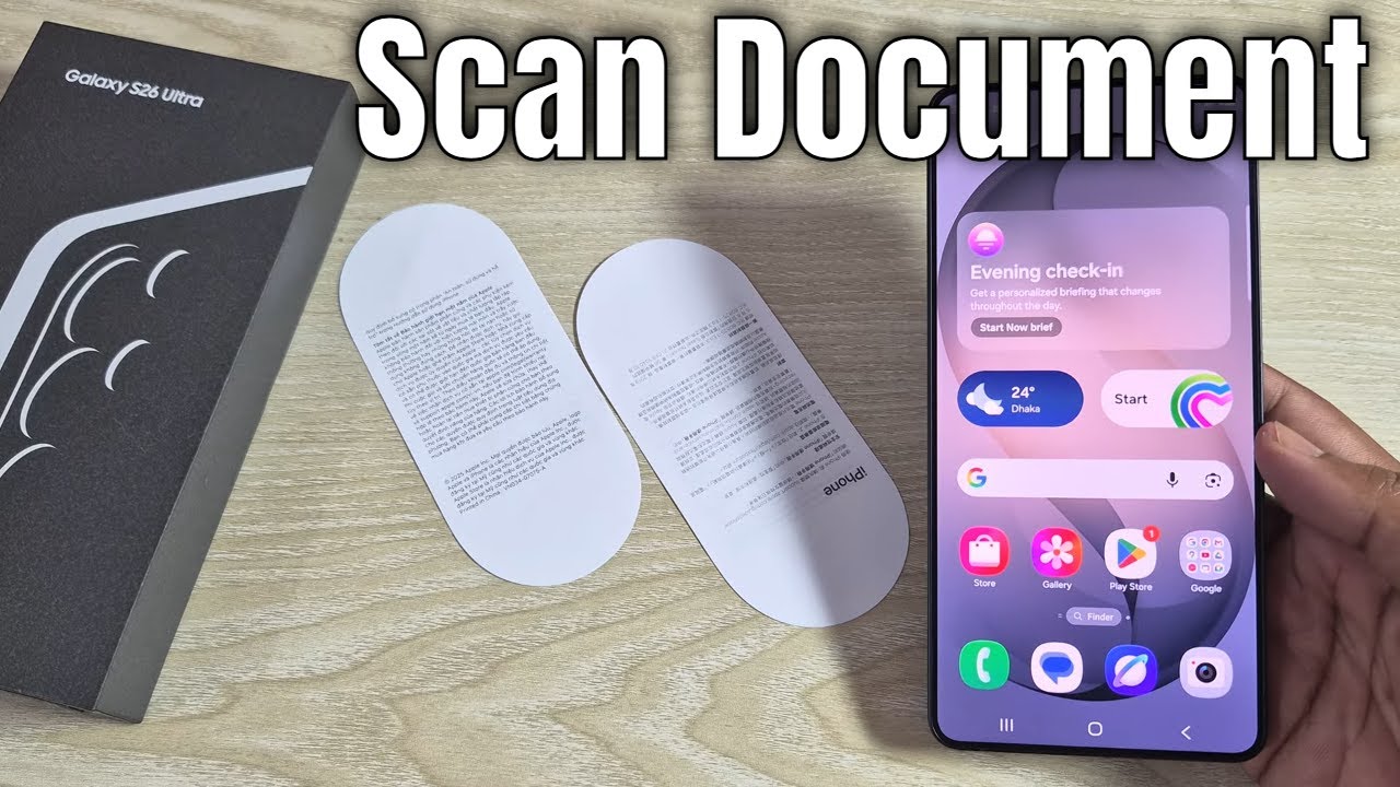 Как отсканировать документ в формате PDF на Samsung S26 Ultra/S26+/S26