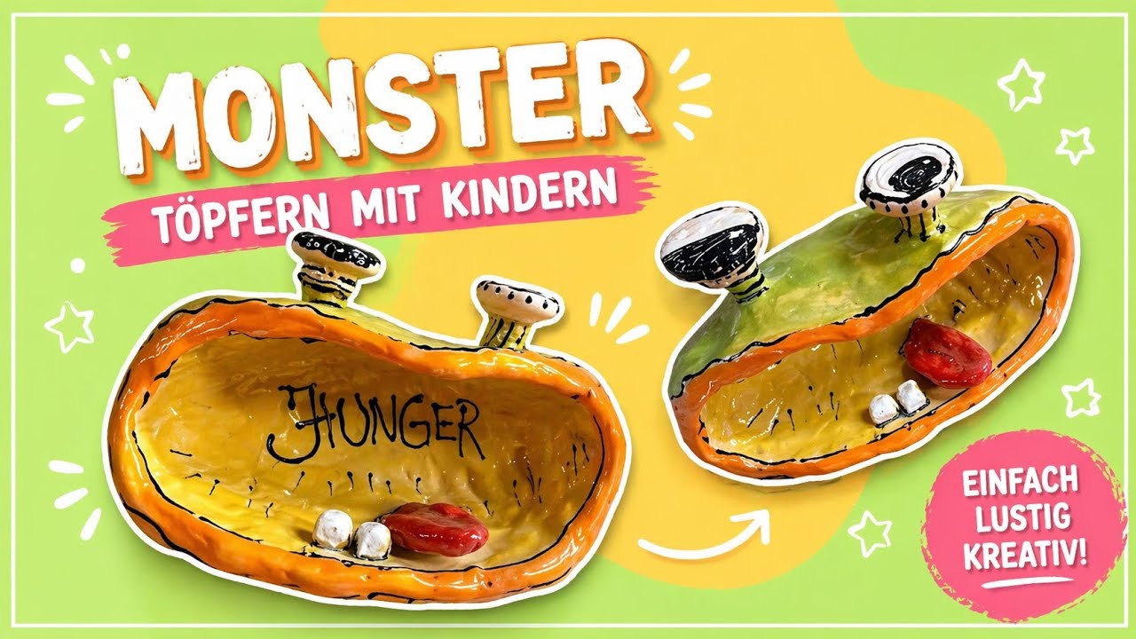 T&ouml;pfern mit Kinder 🤖 viele kleine Monster
