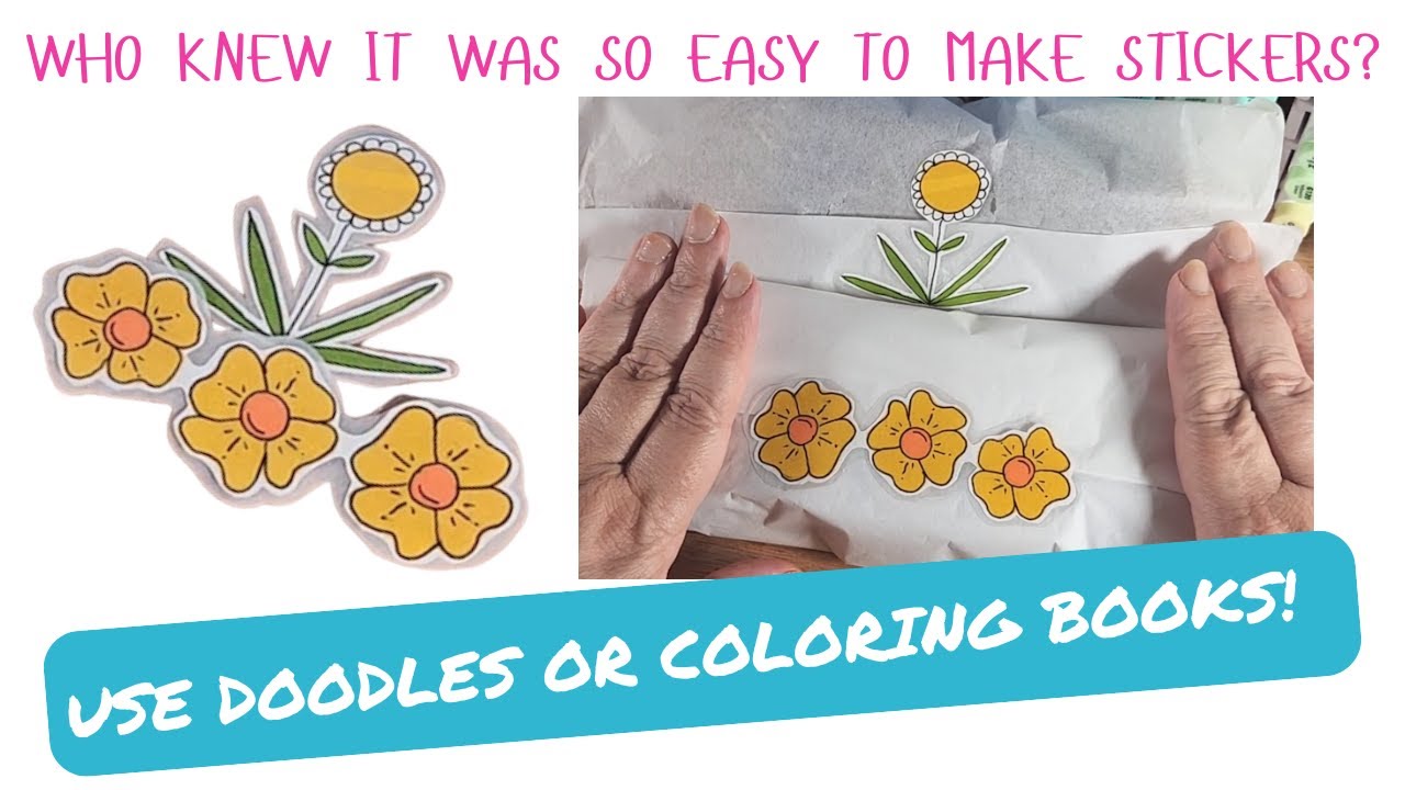 How To Make Stickers From Drawings or Coloring Books |  It Really Is This Quick & Easy!