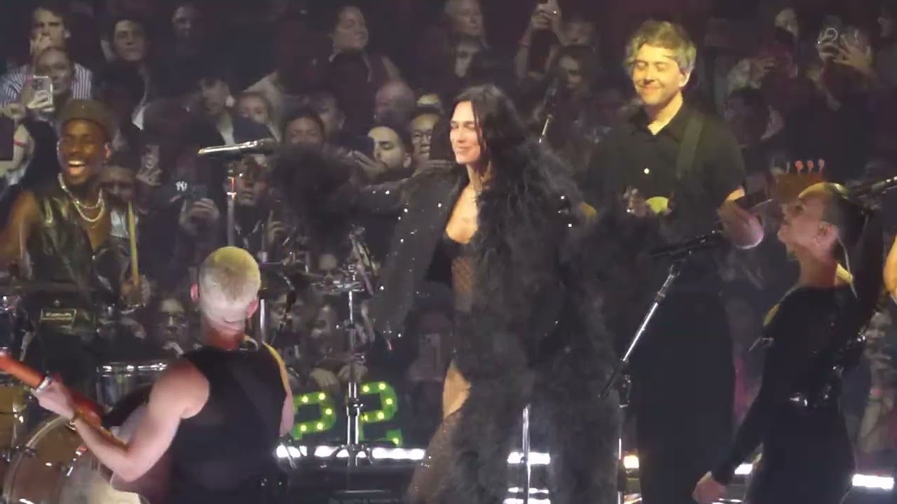 Dua Lipa performing California Dreamin' live at the Kia Forum in Los Angeles on October 6, 2025