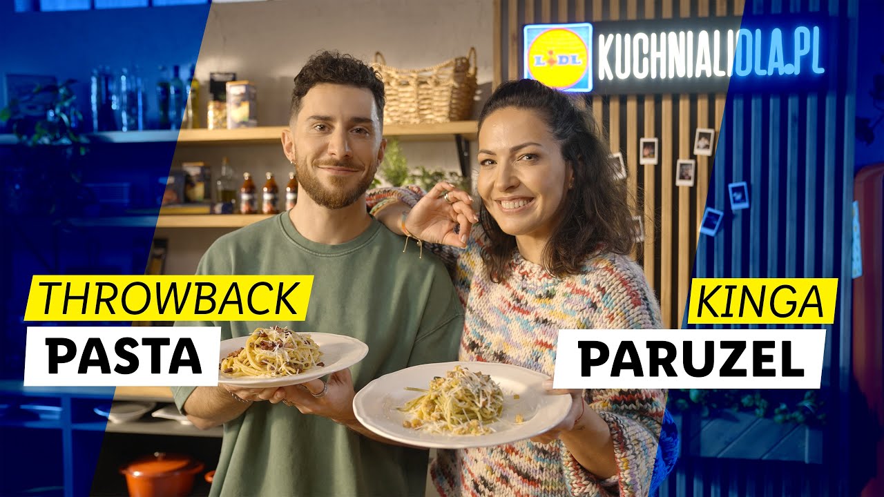 Carbonara w wersji WŁOSKIEJ i FIT 🥓 | Kinga Paruzel & Throwback Pasta