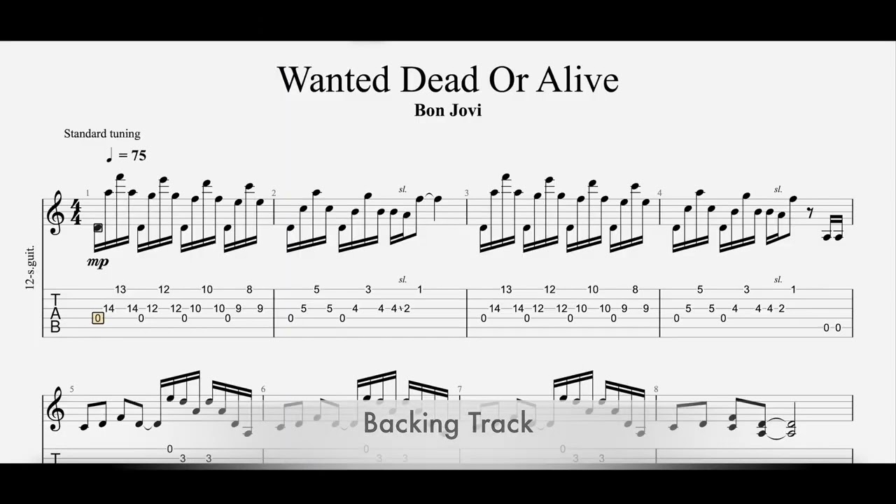 Wanted Dead Or Alive - Rockschool Grade 5 Acoustic Guitar