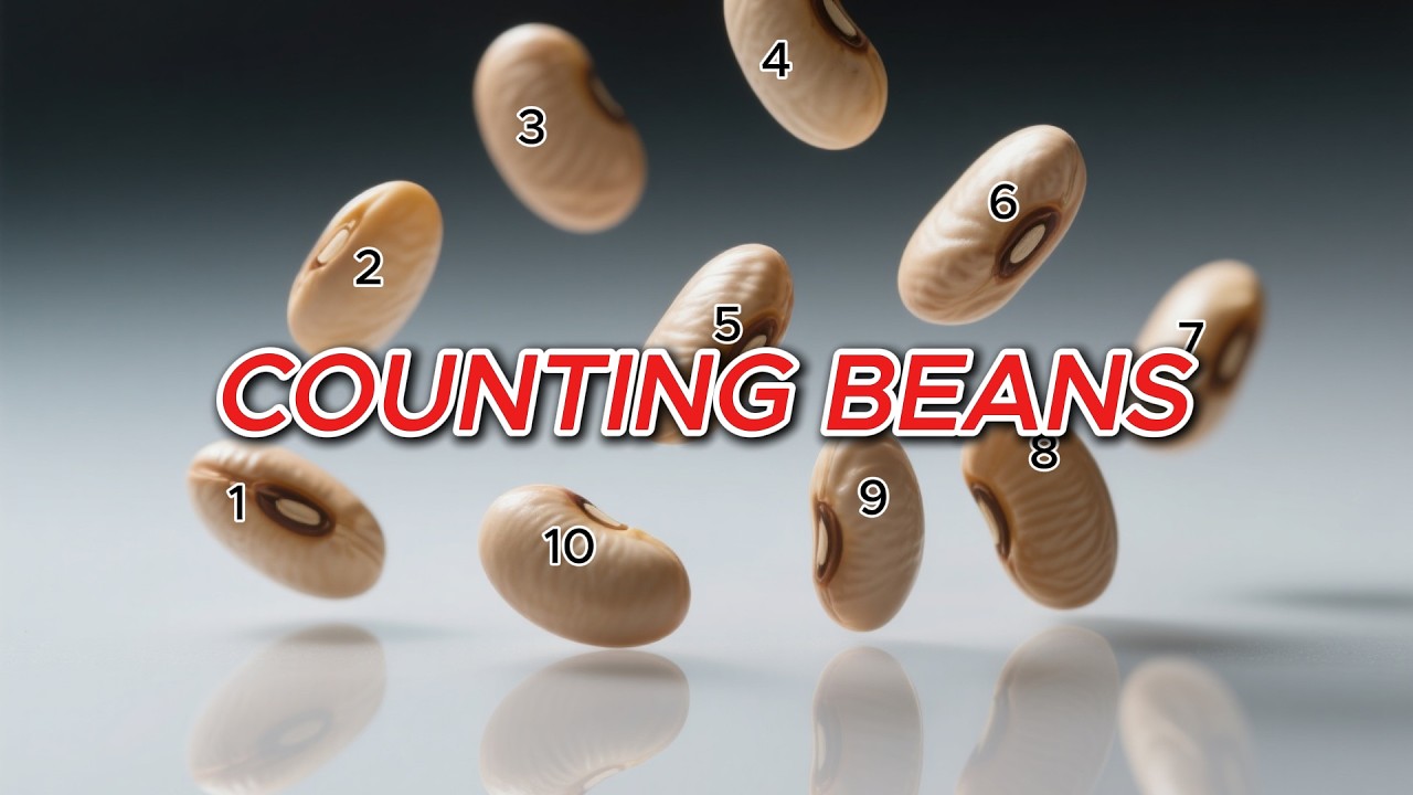 Counting Beans Fun Math Learning For Young Kids, Preschoolers, and Kindergartens
