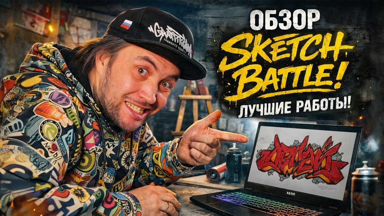 Смотрим ваши ГРАФФИТИ! 🔥 Обзор лучших работ Sketch Battle