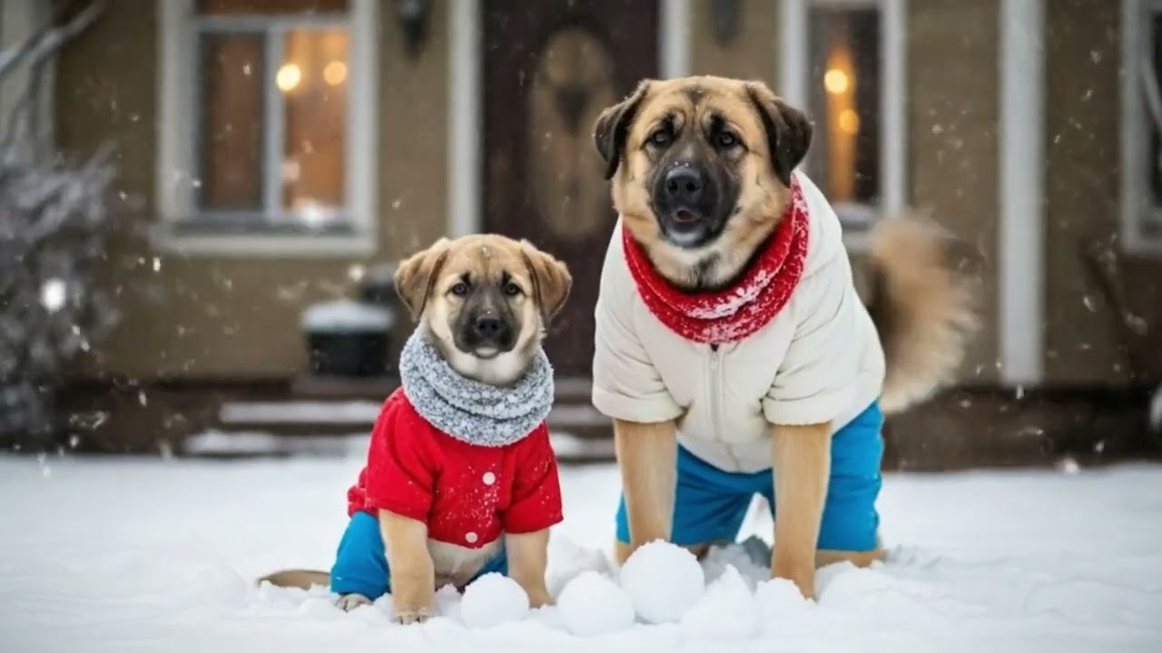 Puppy Dog's AMAZING Snow Adventure with Dad ❄️🐶