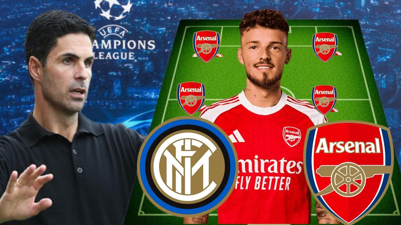 Arsenal Starting Line up VS Inter Milan