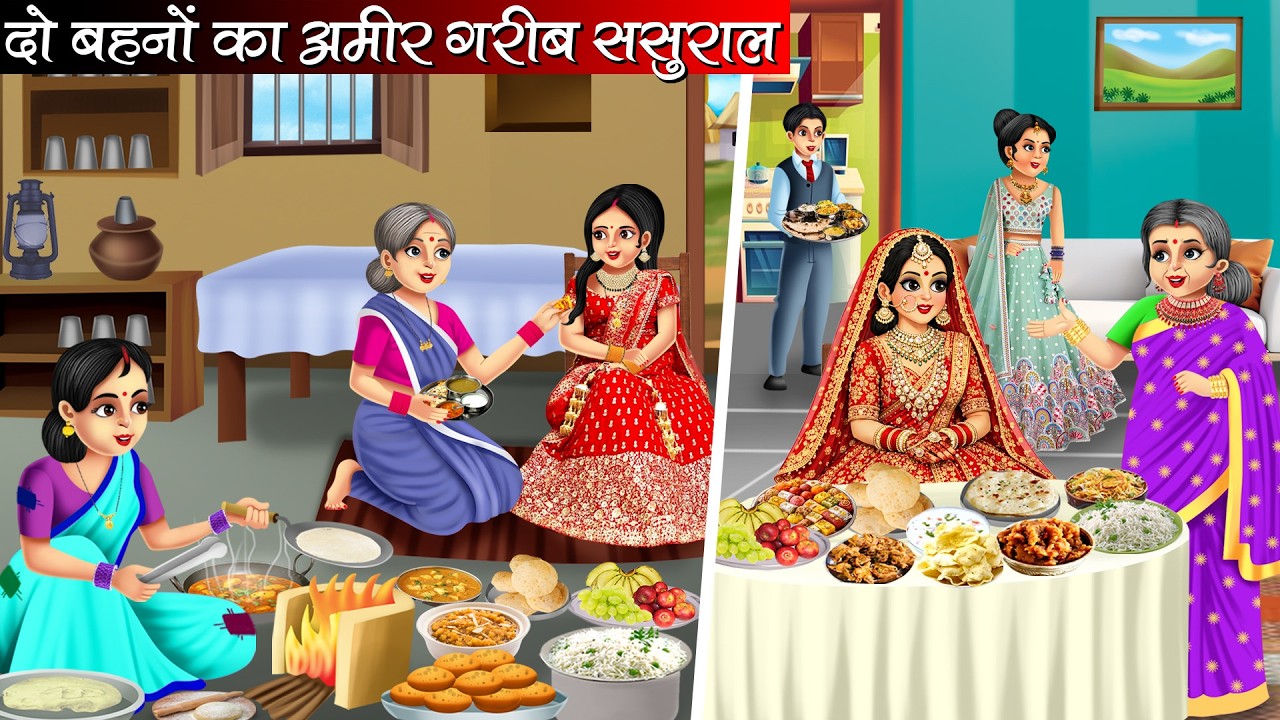 दो बहनों का अमीर गरीब ससुराल | दो बहनों का  ससुराल | Hindi Kahani | Bedtime Stories | Moral Stories