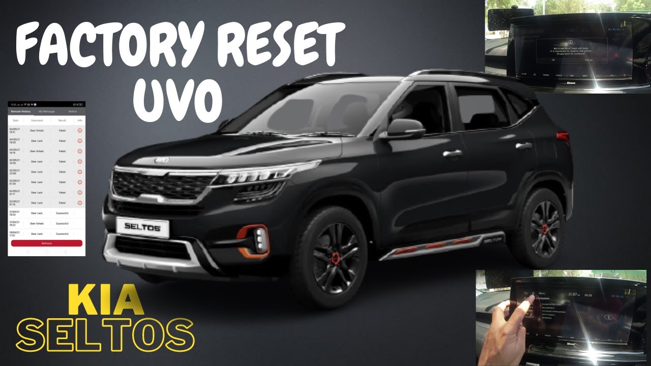 How to factory reset UVO in KIA seltos anniversary edition | no response from server error fixed