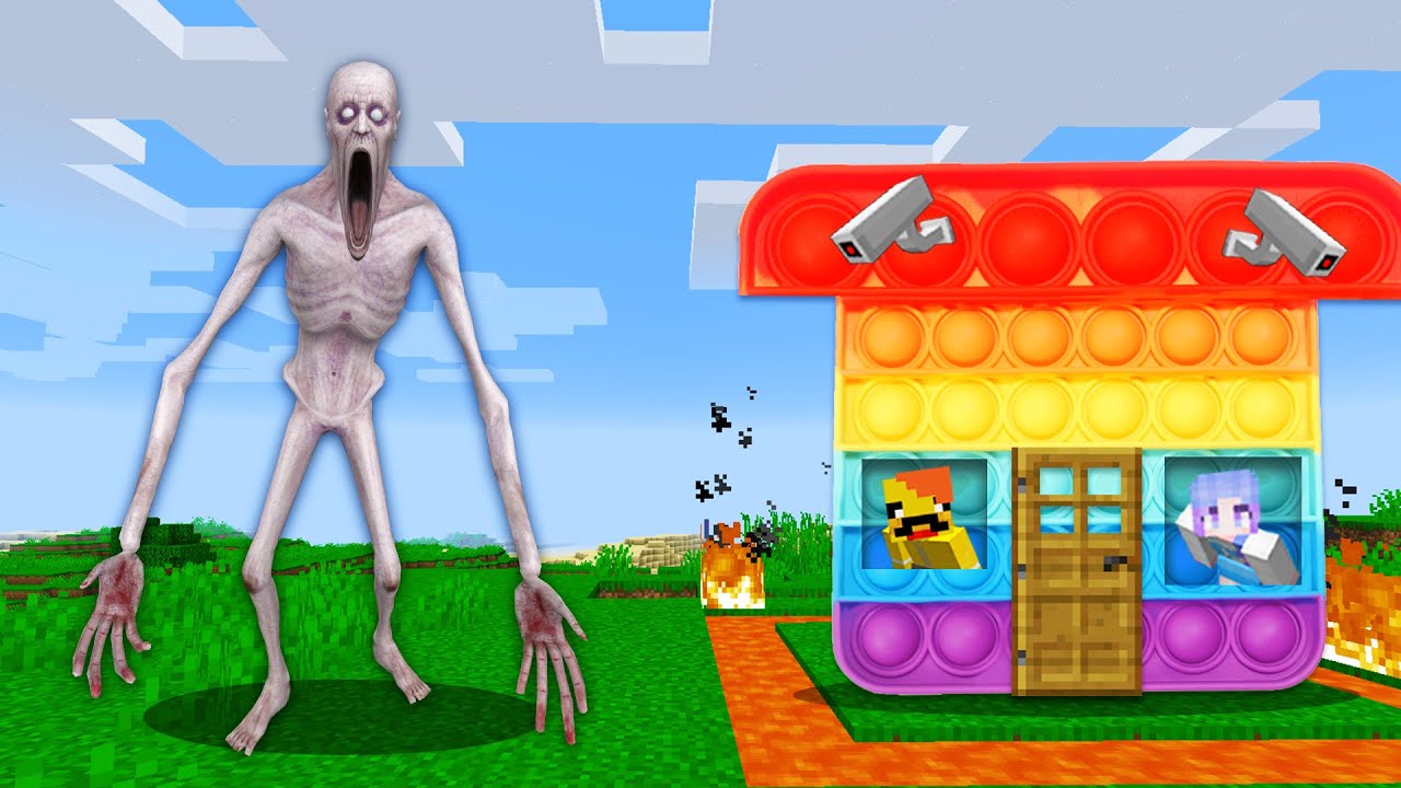 SCP096 VS 최강보안 팝잇 하우스 [ 몬스터 막기 ] scp096 VS Pop It House in minecraft