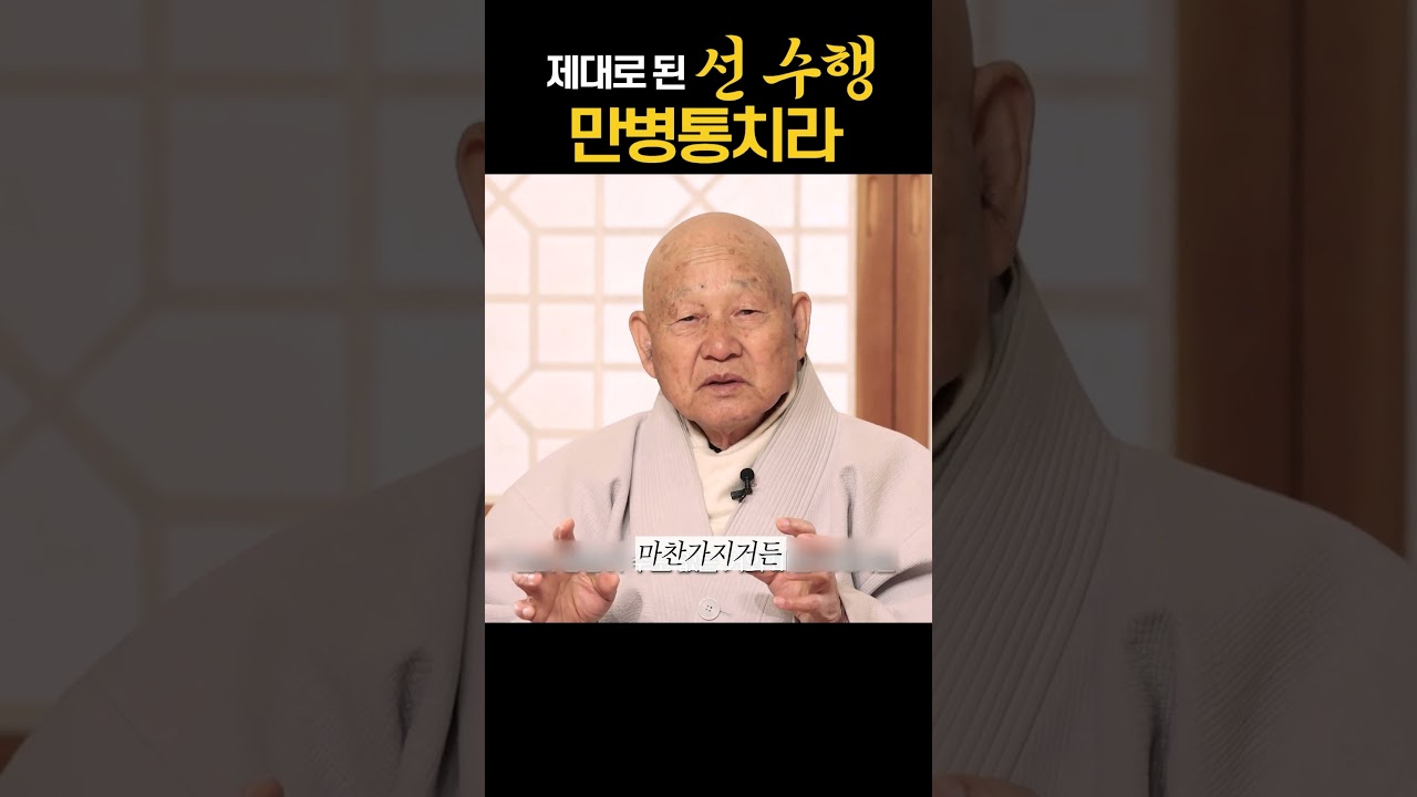 제대로 된 선 수행은 만병통치라 #중봉성파대종사 #대담