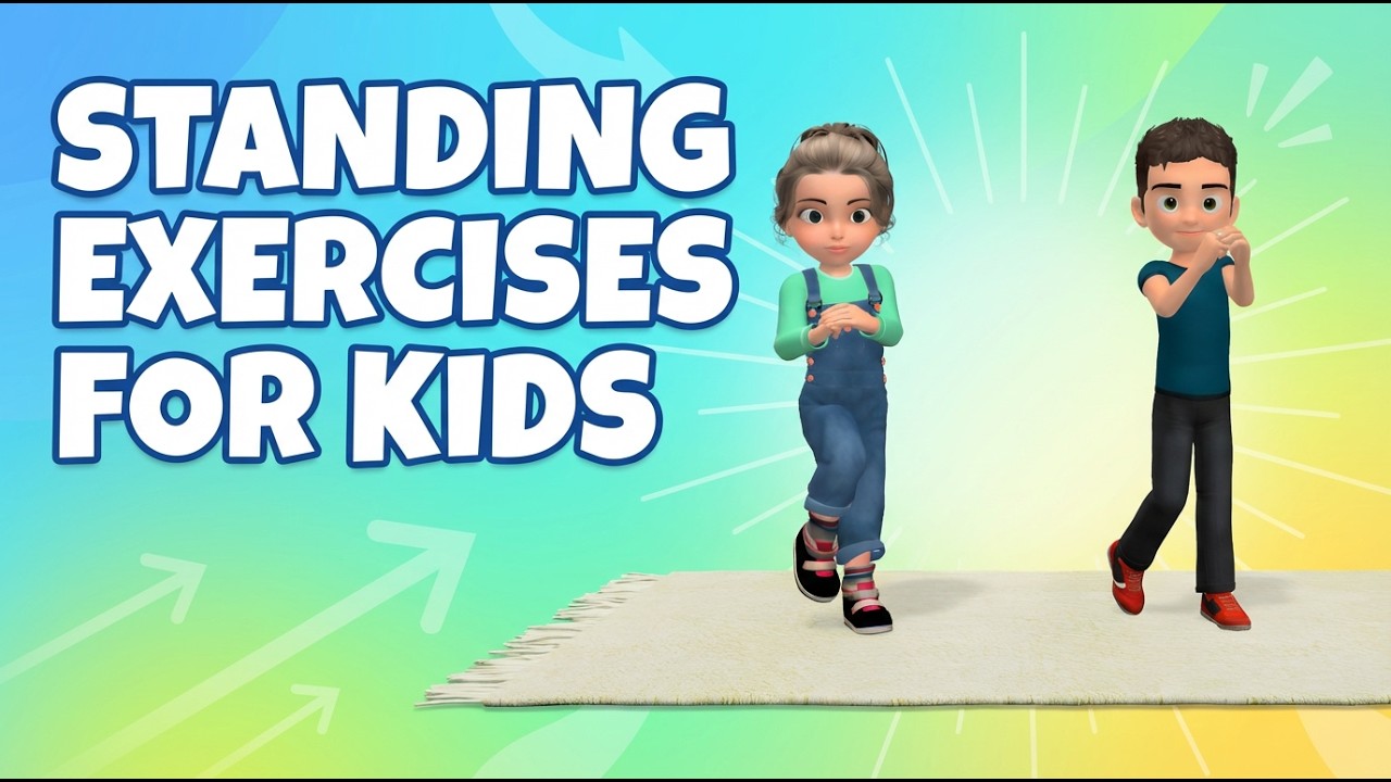 15 Min Standing Exercises For Kids: Grow Taller & Burn Fat!