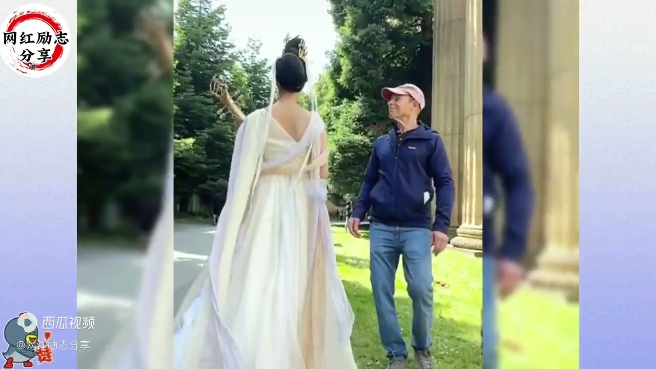 我国姑娘装扮嫦娥在国外街头被追捧，网友:一身汉服征服整个世界