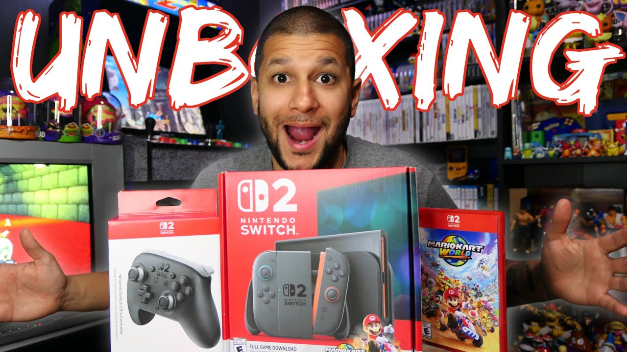 Nintendo Switch 2, Pro Controller 2, & Mario Kart World Unboxing & First Impressions!