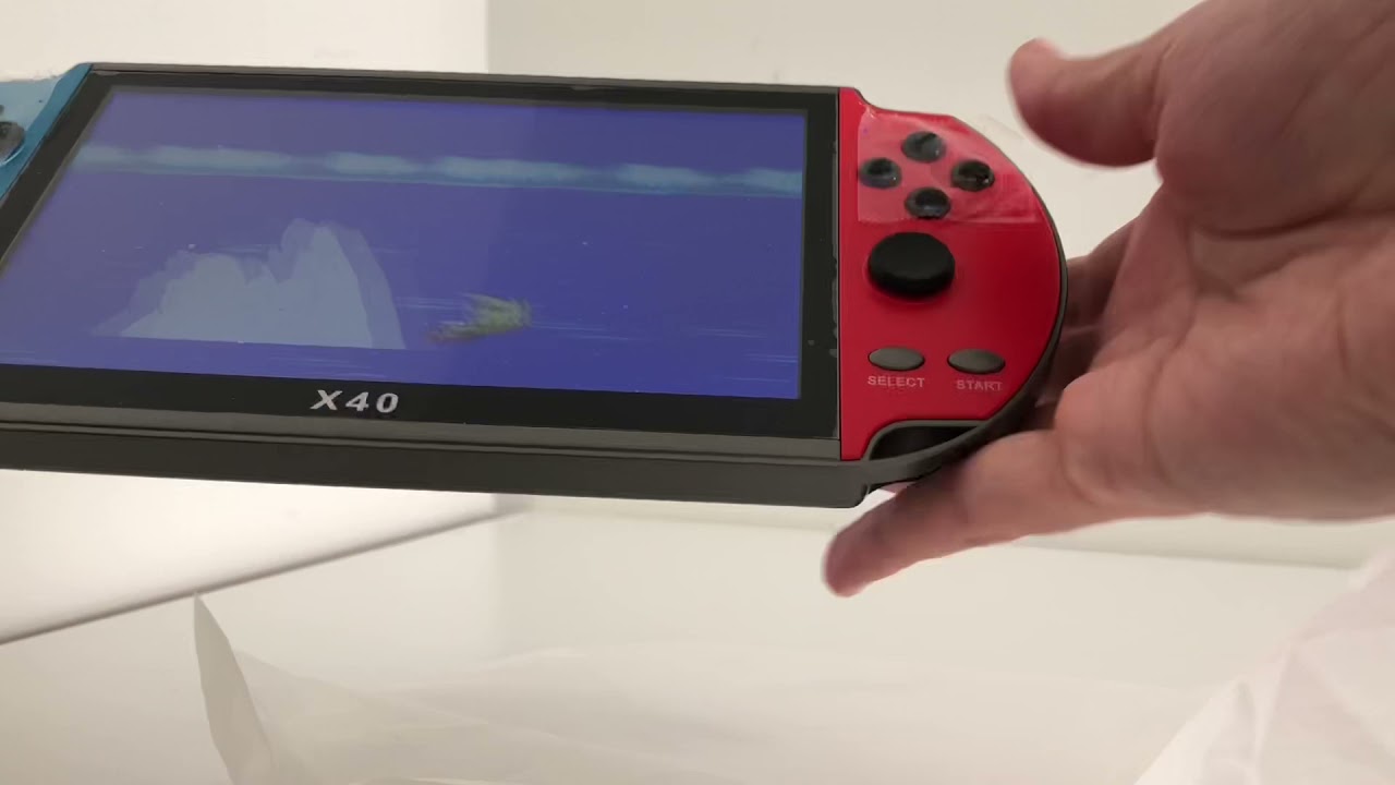 Test console de jeux X40, 7 pouces avec plusieurs jeux intégrés / Test video games console X40