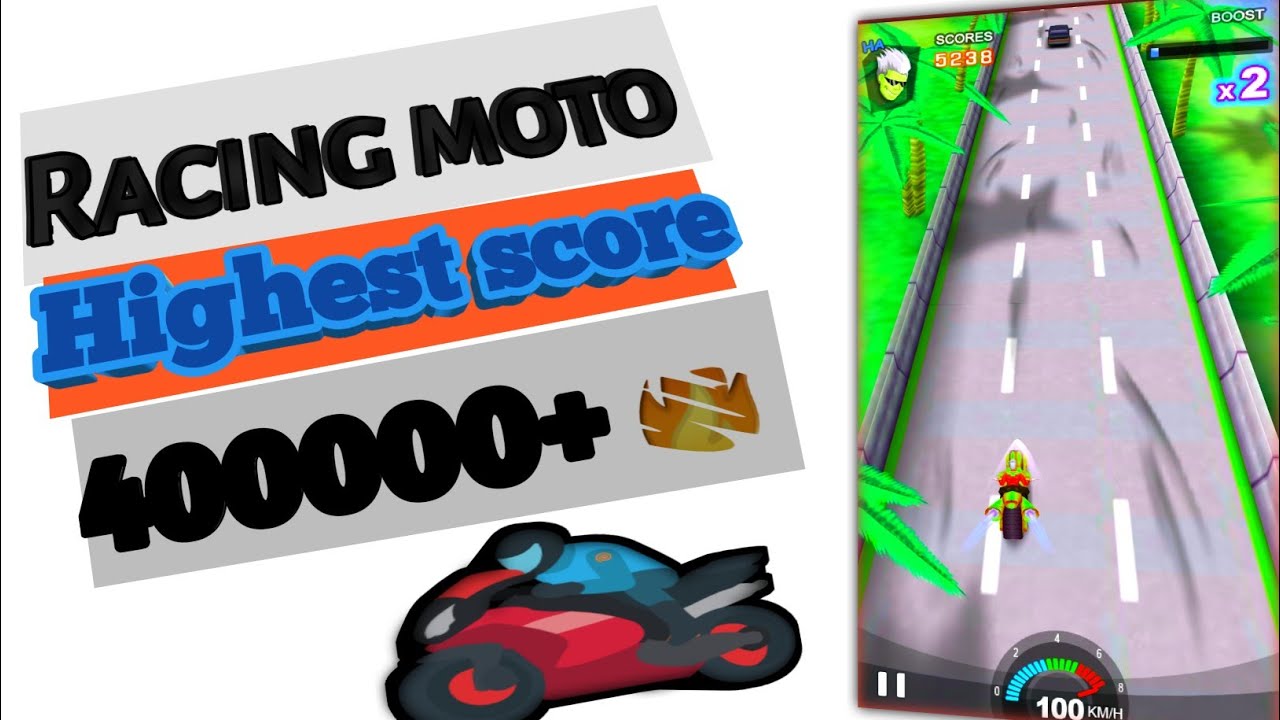 🔥Highest score (Tips and Tricks) of Racing moto game | world record  1,11,000💯 in racing moto 🚴🚴|