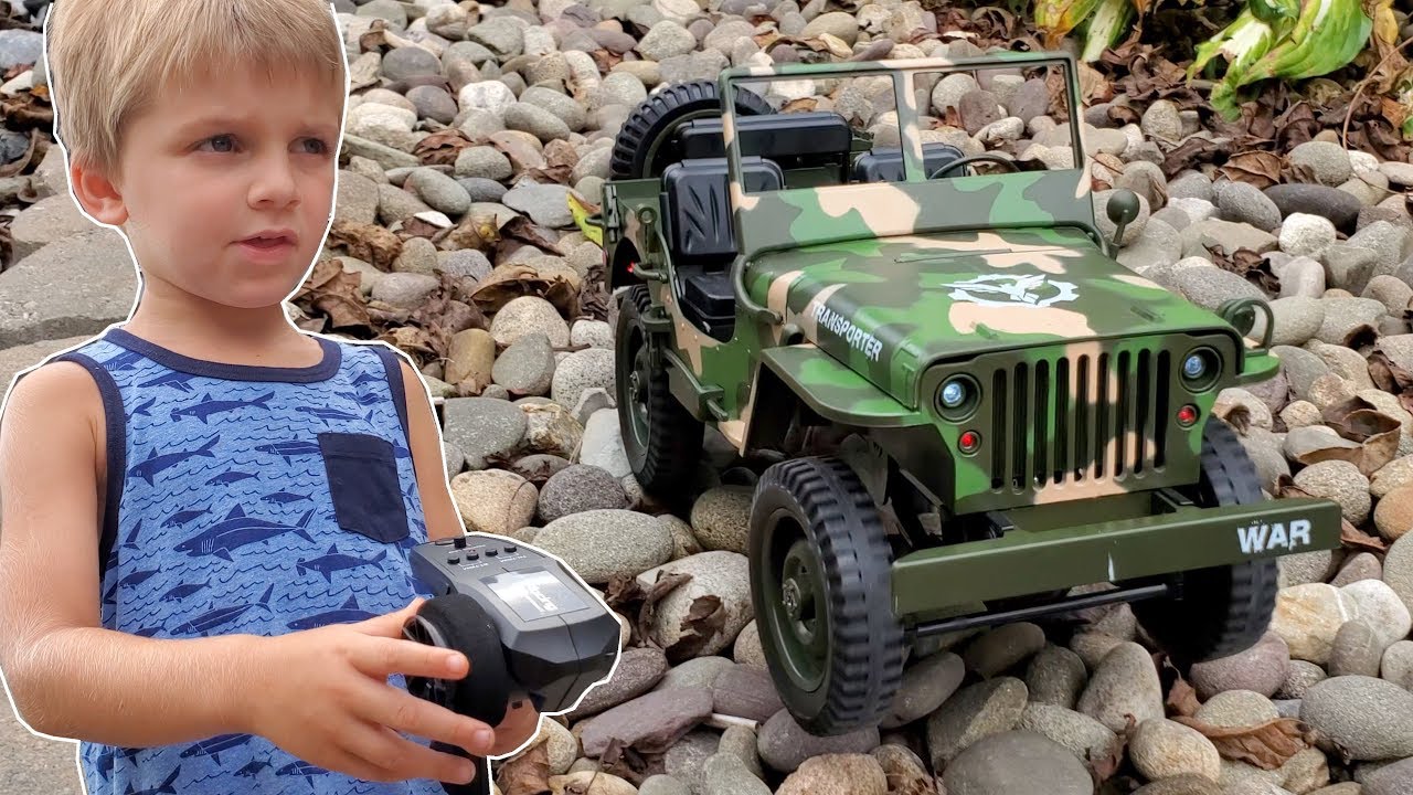 DRIVING AND CRASHING OUR RC JEEP!