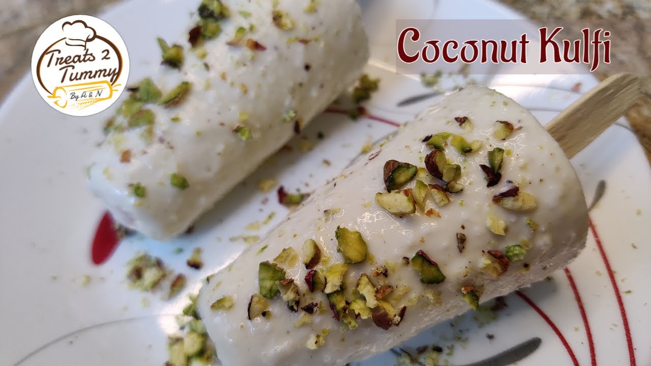 Homemade Coconut Kulfi Recipe | Kulfi Recipe| Easy Coconut Ice cream Recipe | Coconut Popsicles