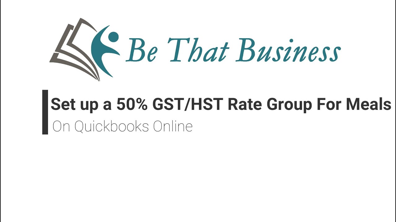Как настроить группу с 50% ставкой GST/HST на питание на QBO