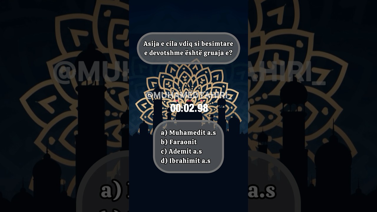 Kuiz Islam Shqip #kuizislamshqip #muslim #shqip #muhamedtahiri #ademramadani #ahmedkalaja #elvisna&ccedil;i