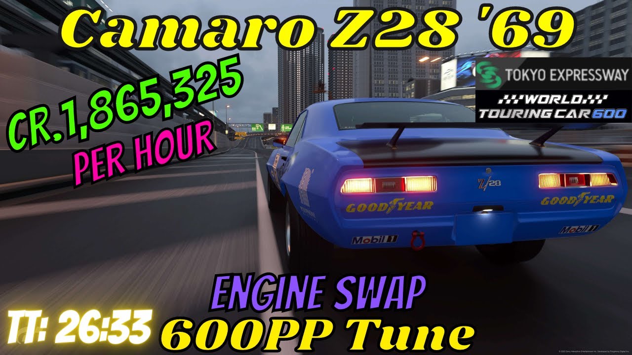 GT7|Engine Swap|Camaro Z28 '69|Tokyo 600pp|1.36