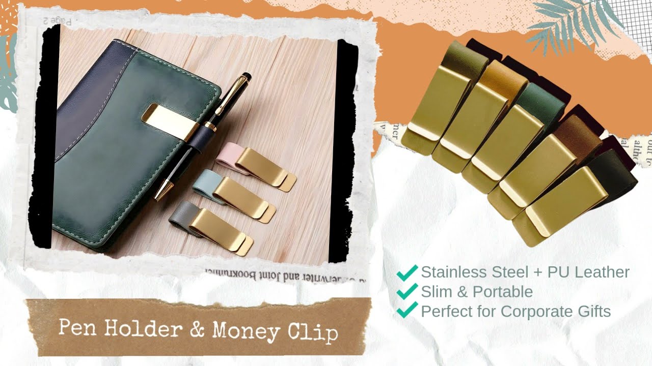 Custom Pen Holder & Money Clip | Laser Engraved Logo | B2B Corporate Gifts | Jin Sheu
