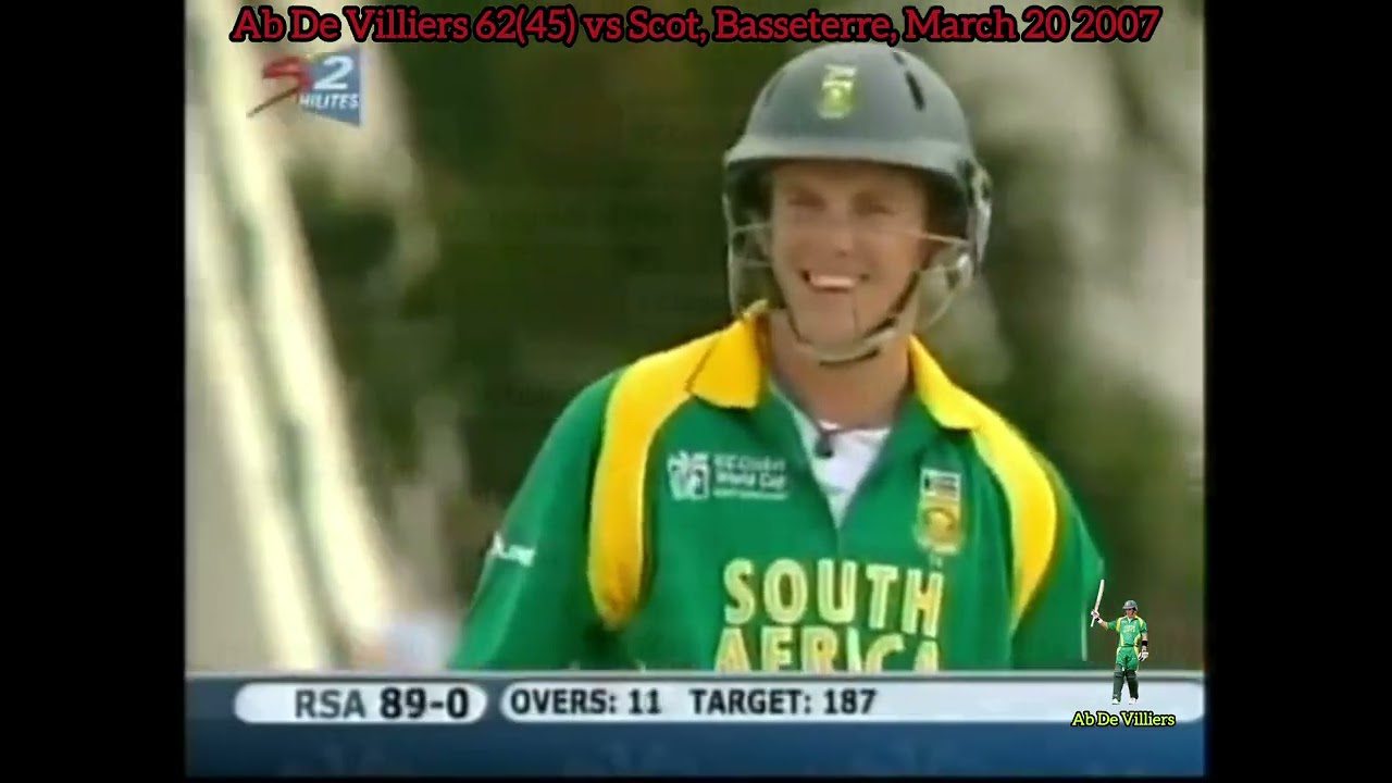 AB De Villiers 50 vs Scotland 2007 World Cup 