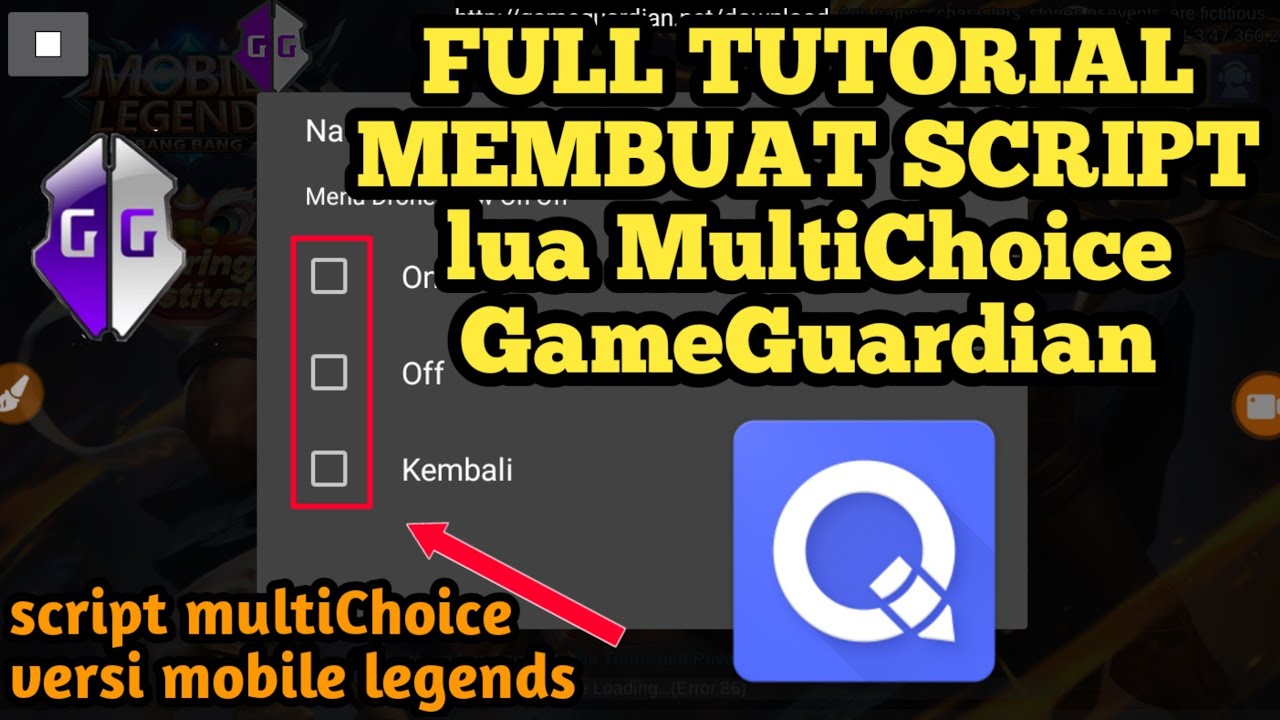 GG Full Tutorial!!! Membuat Script Lua Multi Choice GameGuardian