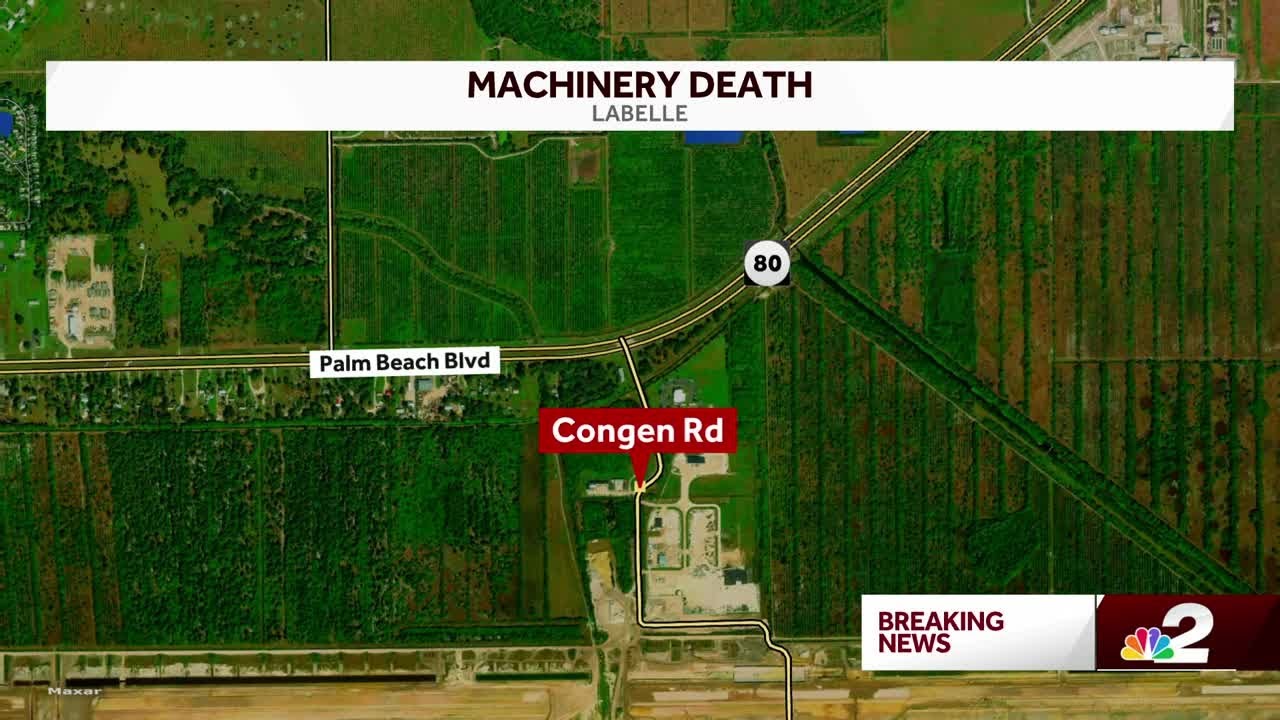 Man dies after fall from heavy equipment at South Florida Water Management site in LaBelle