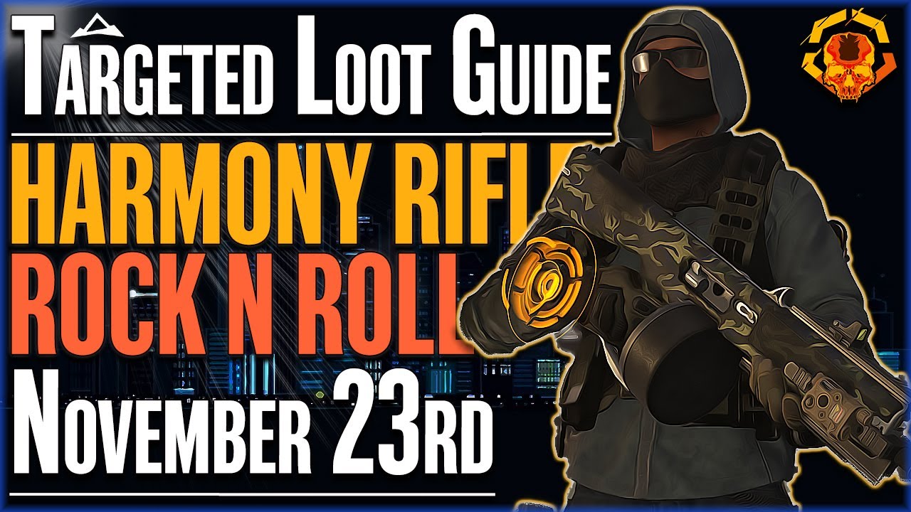 The DIVISION 2 | Targeted Loot Today | NOVEMBER 23 | *HARMONY RIFLE* | DAILY FARMING GUIDE
