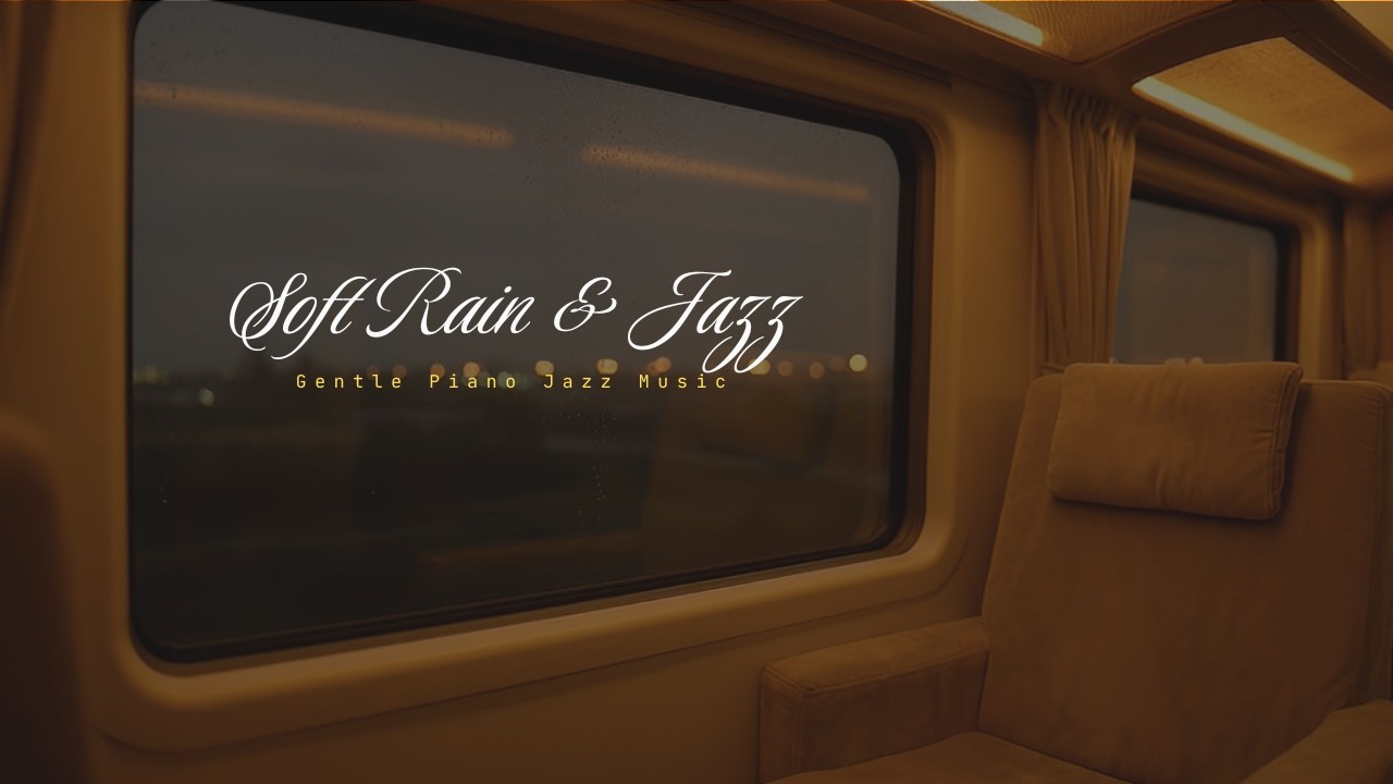 Sleep Faster & Study Better: Cozy Jazz Piano with Train Window Rain