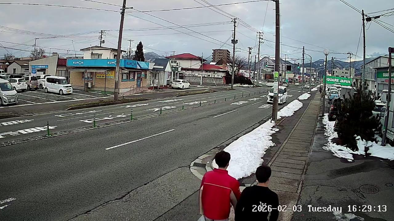 山形県山形市南館国道348号線ライブカメラ Yamagata Yamagatashi Live camera.world.cam