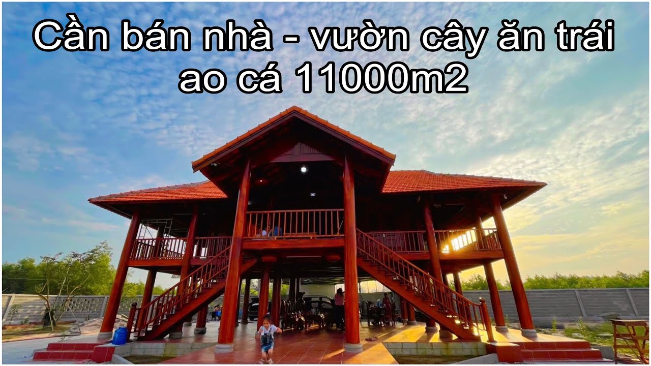 cần bán nhà vườn - có nhà gỗ 2 tầng vườn cây ăn trái - ao cá 11000m2 Phước Long Thọ - Đất Đỏ