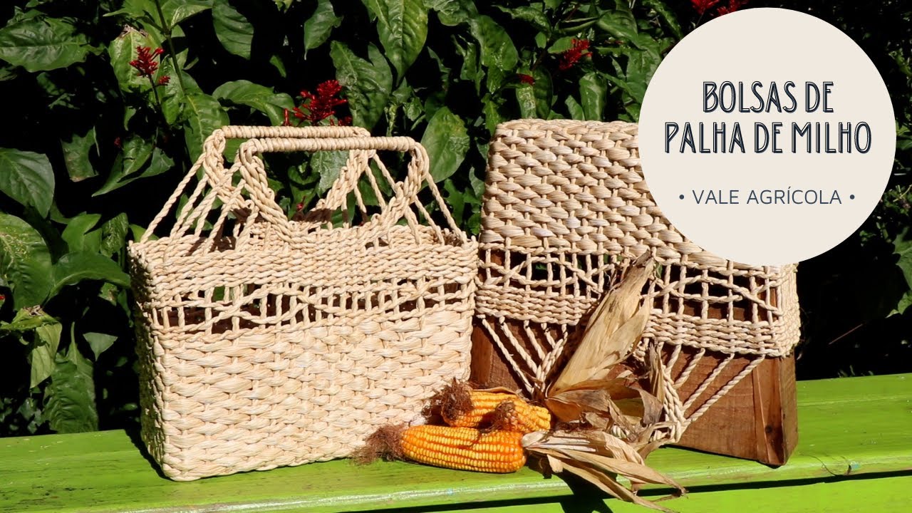 Agricultora faz bolsas de palha de milho!