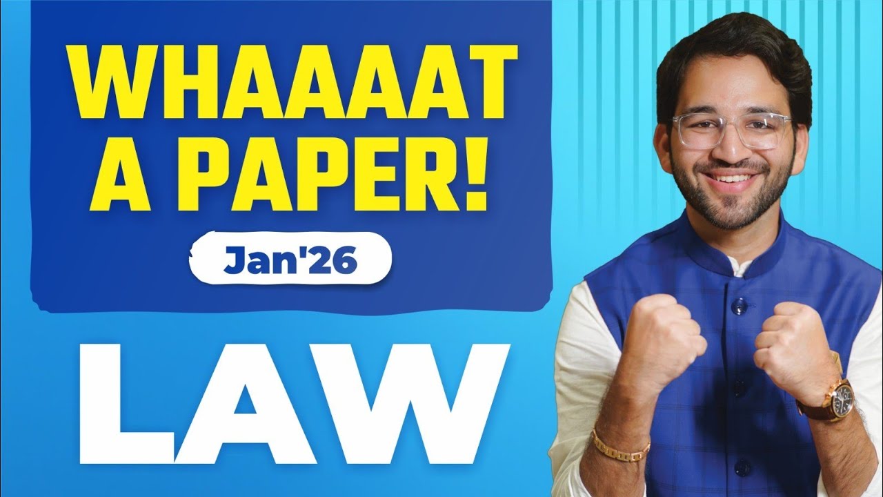 CA Inter Law Paper Review - Jan'26 | CA Inter | CA Shubham Singhal