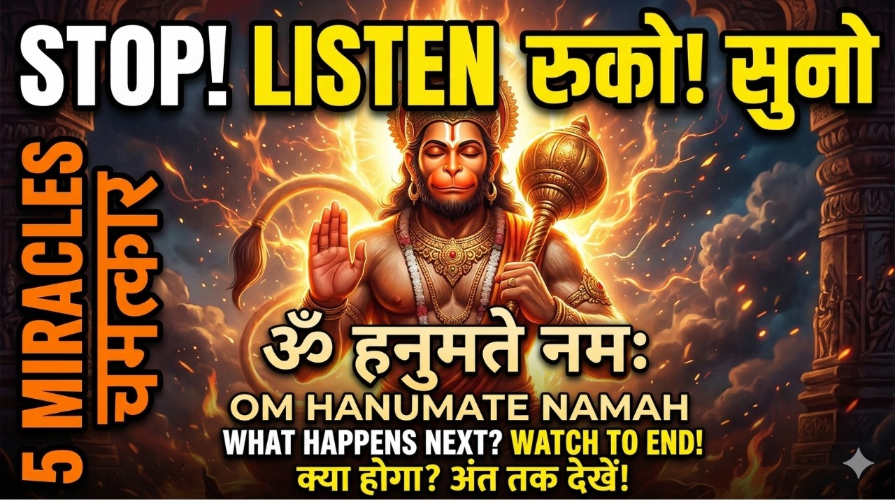 30 मिनट यह मंत्र सुनें: सोई हुई किस्मत जगाने वाला शक्तिशाली हनुमान मंत्र Om Hanumate Namah
