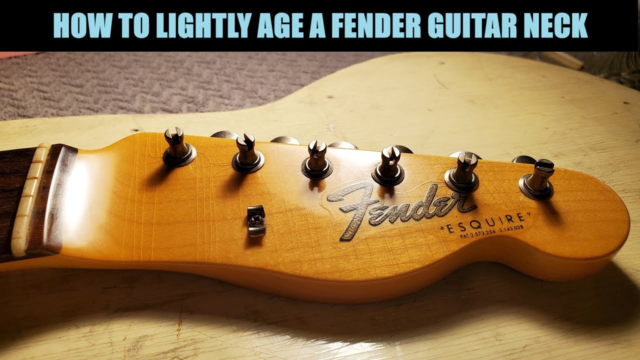 Как слегка состарить гриф гитары Fender Stratocaster или Telecaster Nitro от USA #fender