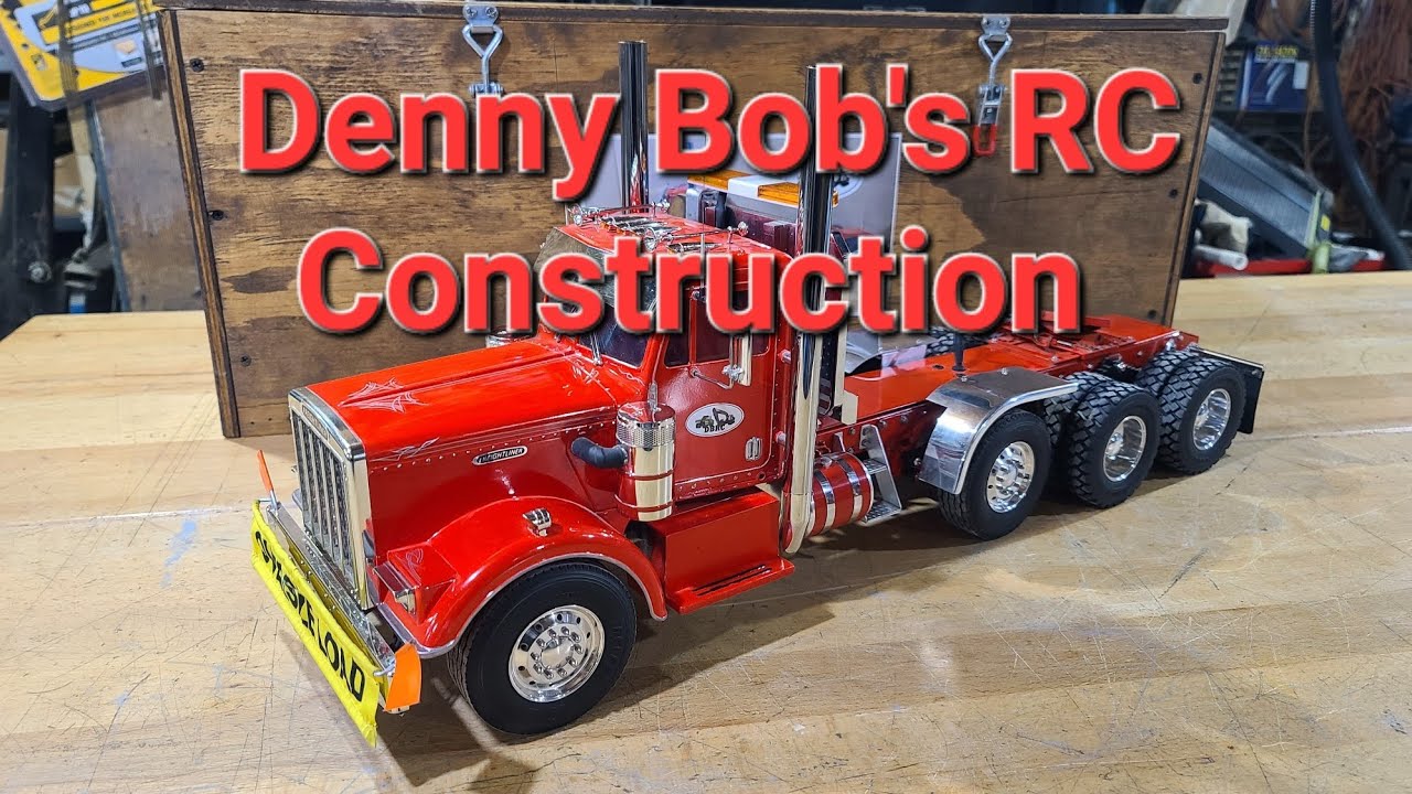 My 1/14 Grand Hauler Tamiya Day Cab Red Freightliner Heavy Haul RC Semi