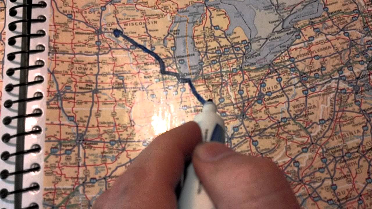 TRUCKING 101  Tips for new drivers.  Tracking your route and using a road atlas.