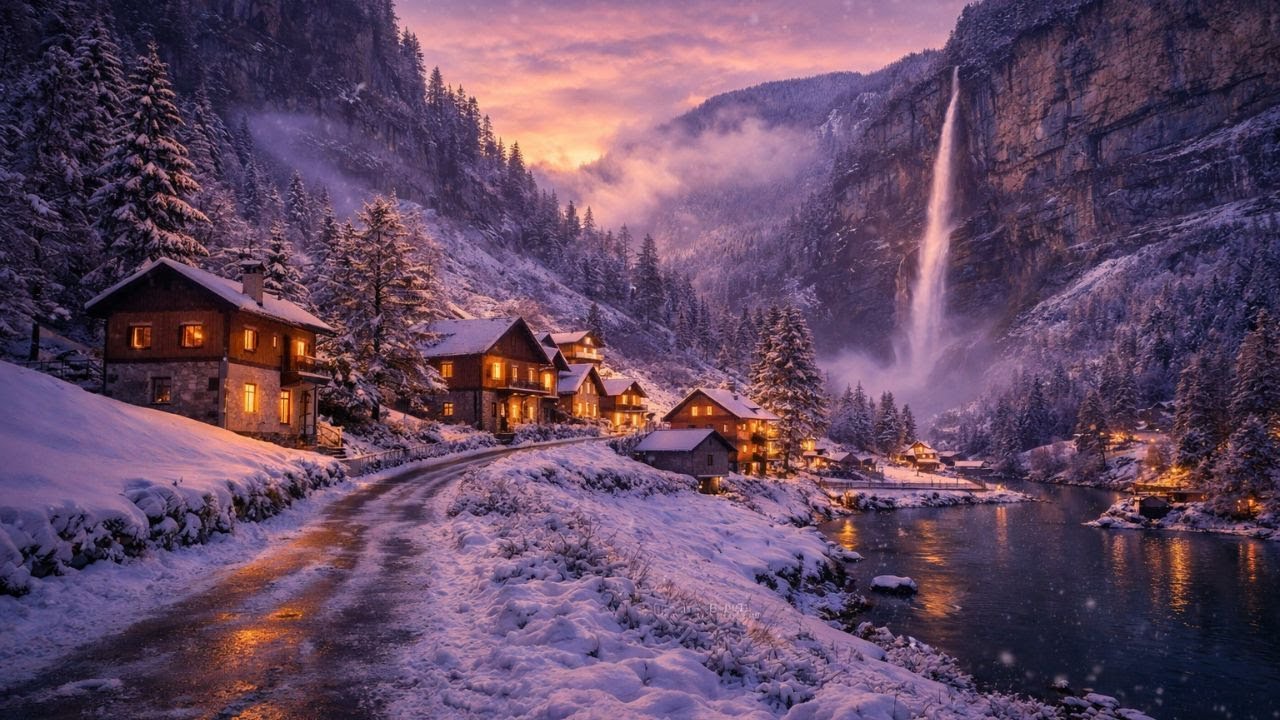 Deep Sleep Music ❄️ Winter Piano & Nature Sounds | Healing Night, Stress Relief, Peaceful Rest