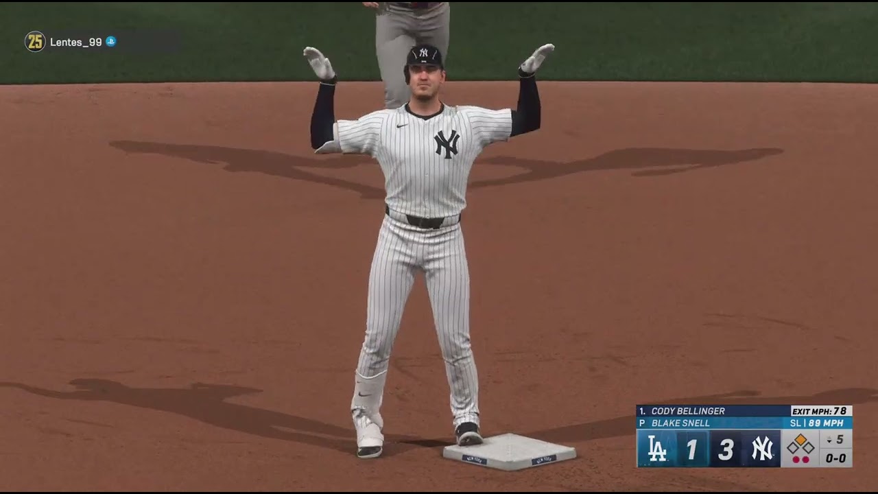 MLB the show 25 - Aaron judge perfect perfect 2 home run game, bellinger 2 hrs (online rated)