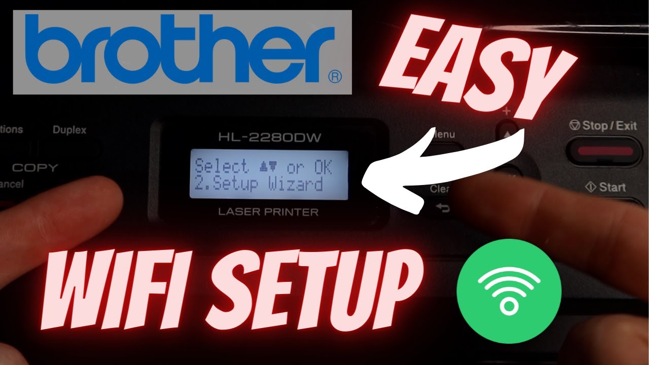 Подключение принтера Brother к сети Wi-Fi. Пошаговое меню настройки беспроводной сети.