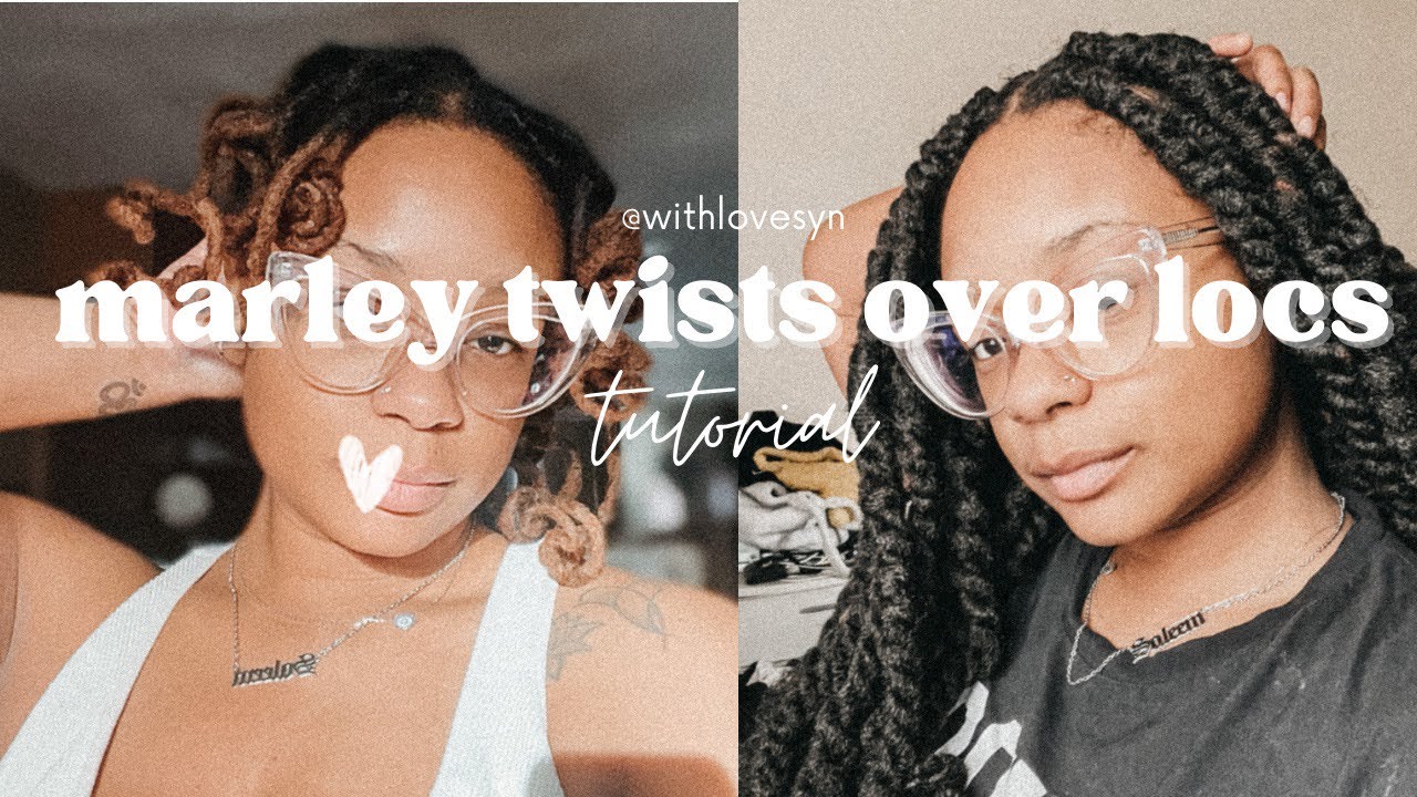 marley twists over colored locs 🫶🏽 || TUTORIAL