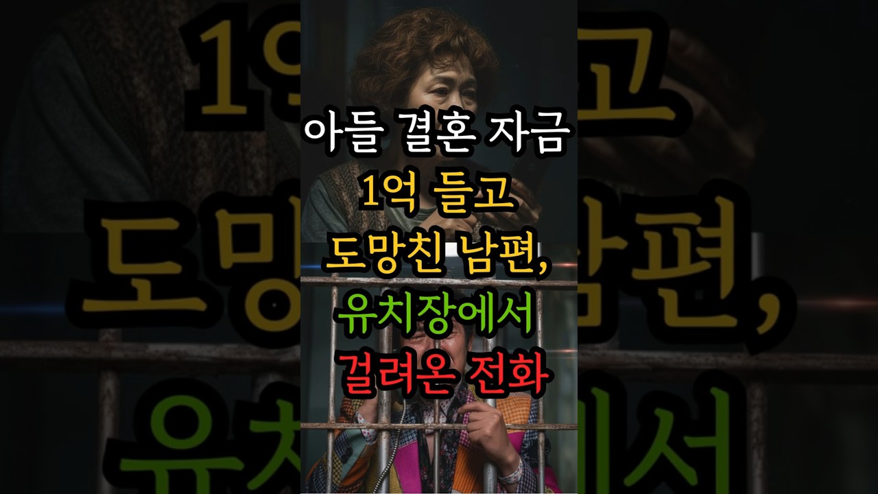 아들 결혼 자금 1억 들고 도망친 남편, 유치장에서 걸려온 전화#시니어사연 #황혼이혼#부부갈등