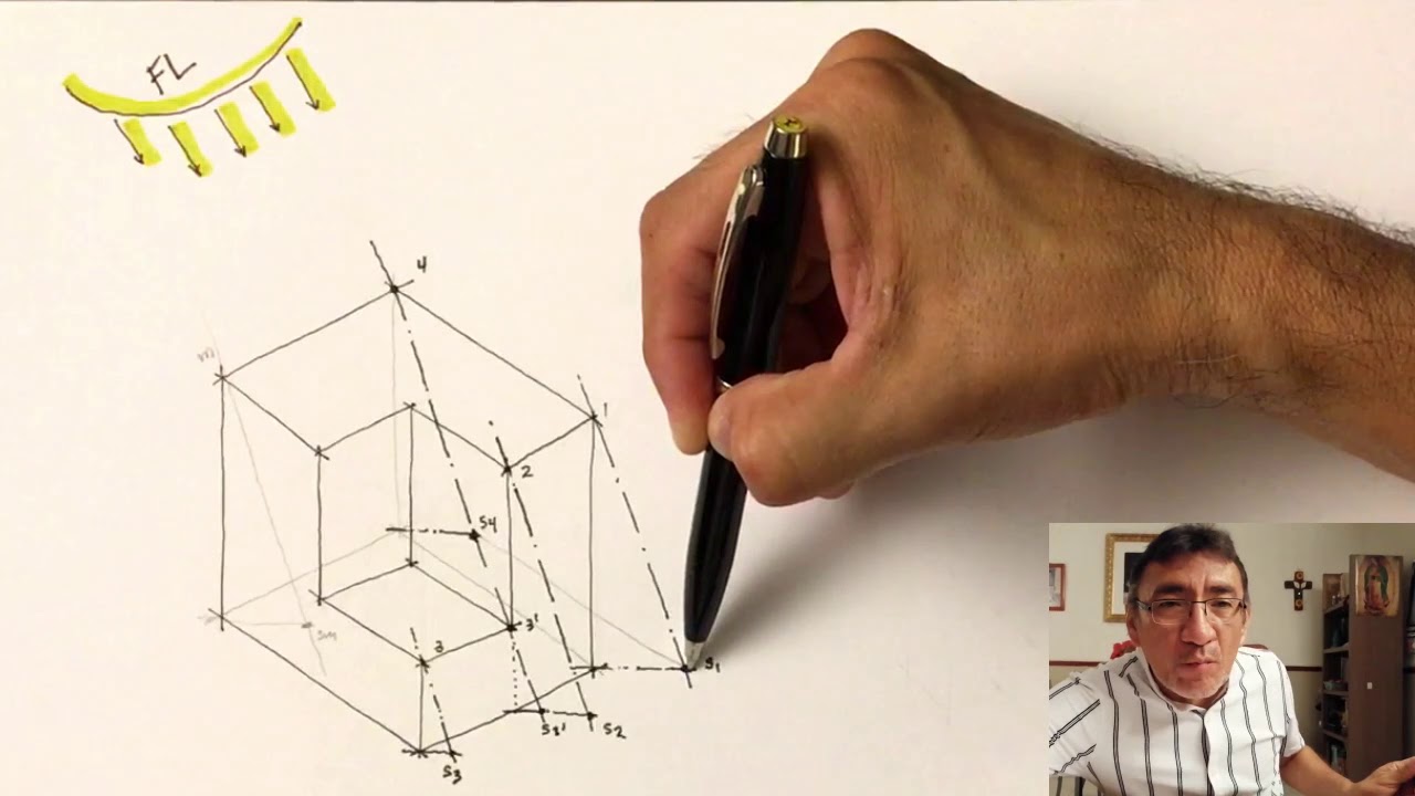 Sombras en proyección axonométrica. Ejercicio 1: Sustracción