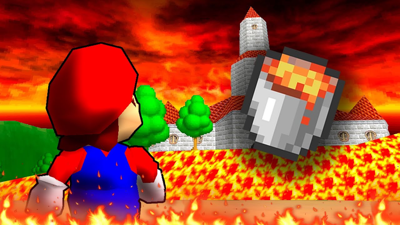 MARIO 64 pero el SUELO es LAVA