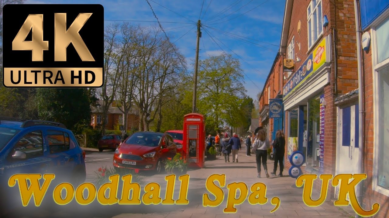 [4K] WOODHALL SPA - An English Village - 80 Minute Walk in 4K