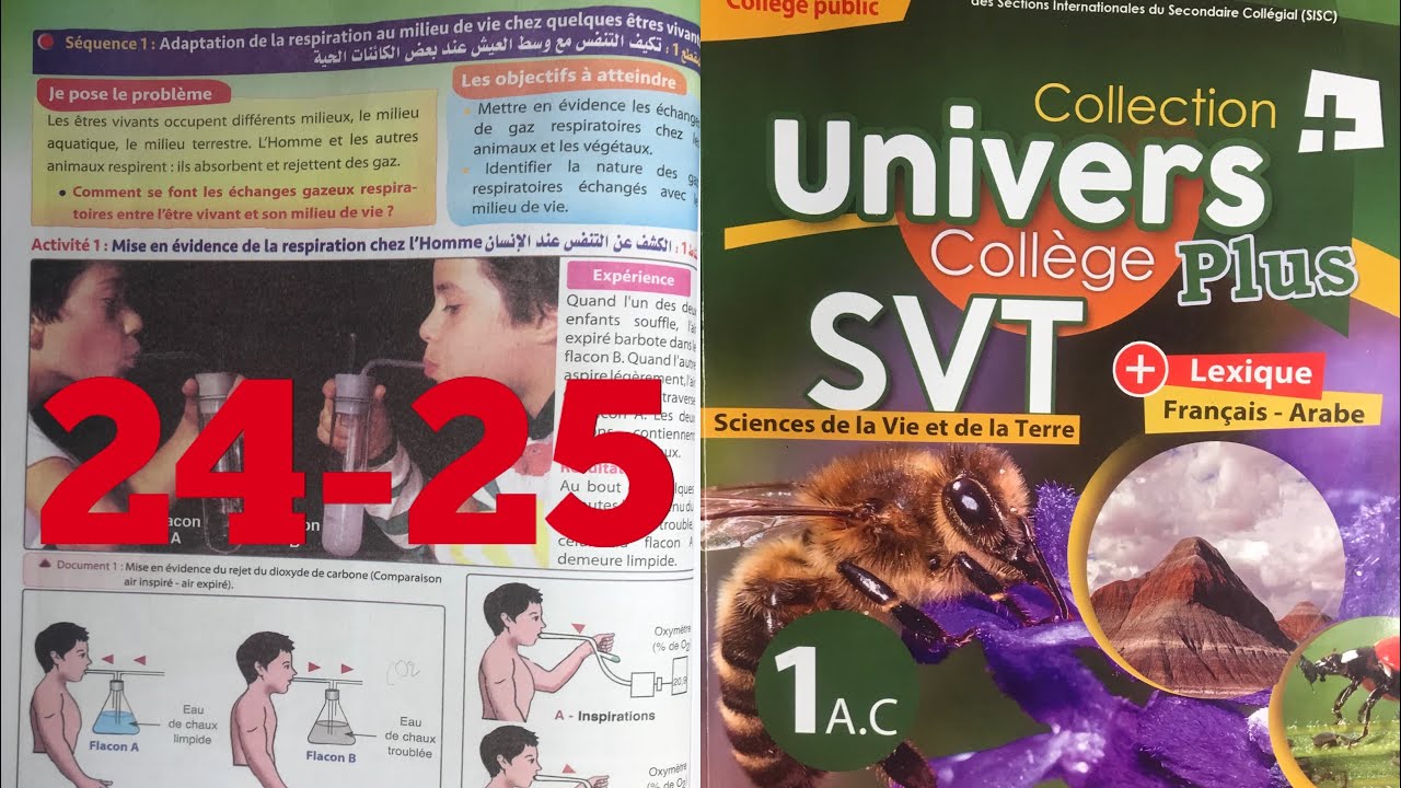 Univers SVT 1AC. Chapitre 2: La respiration dans différentes milieux التنفس في اوساط مختلفة Seq 1.