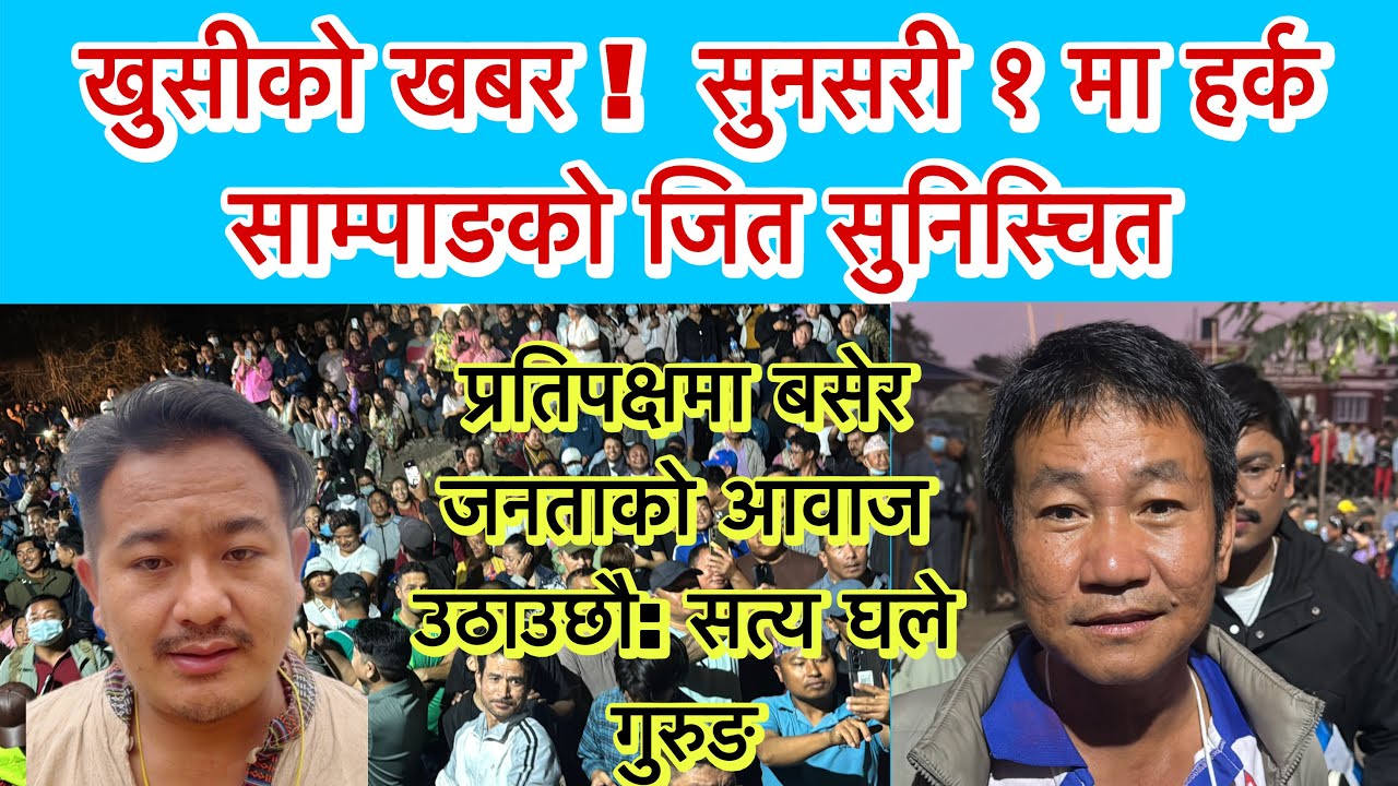 खुसीको खबर ! हर्क साम्पाङको जित सुनिस्चित ।हामी प्रतिपक्ष मा बसेर जनताको आवाज उठाउछौ: सत्य घले गुरुङ