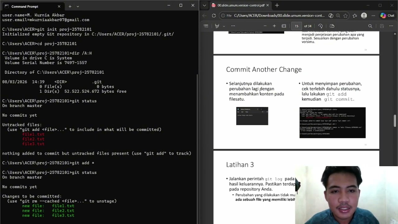 Lab Sessions 1_Version Control System, Git, dan Github