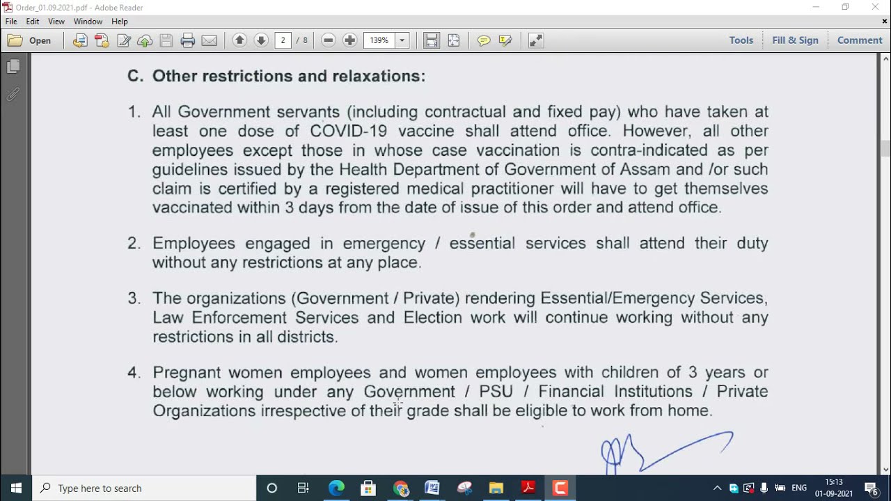 New  SOP, Assam Government